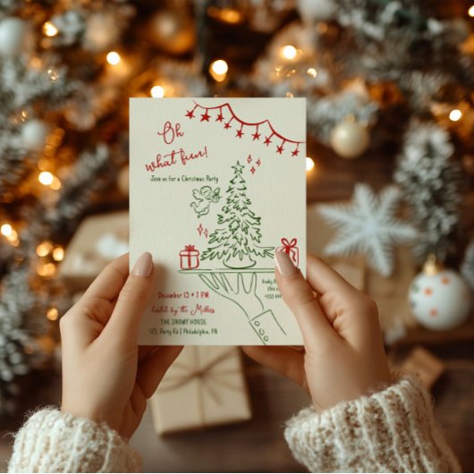 Oh, was die schöne Weihnachts-Cocktail-Party-Hand  Ankündigung