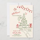 Oh, was die schöne Weihnachts-Cocktail-Party-Hand  Ankündigung (Vorderseite)