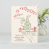 Oh, was die schöne Weihnachts-Cocktail-Party-Hand Ankündigung (Stehend Vorderseite)