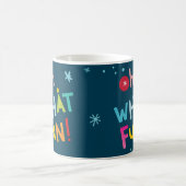 OH WAS FUN FOTO moderne bunte Typografie Kaffeetasse (Mittel)