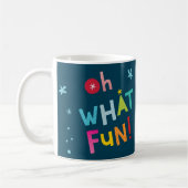 OH WAS FUN FOTO moderne bunte Typografie Kaffeetasse (Links)