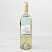 OH WAS FUN Minze Streifen hell farbenfrohe Typogra Flaschenanhänger (Auf Flasche)