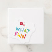 OH WAS FUN niedliche moderne, farbenfrohe Typograf Geschenkanhänger (Beispiel)