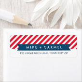 OH WAS FUN Red Strip Urlaubsadresse Etikett (Insitu)