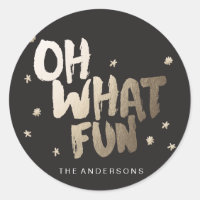 OH WAS FUN STICKER Weihnachtsaufkleber