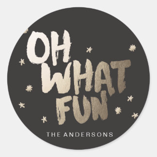 OH WAS FUN STICKER Weihnachtsaufkleber