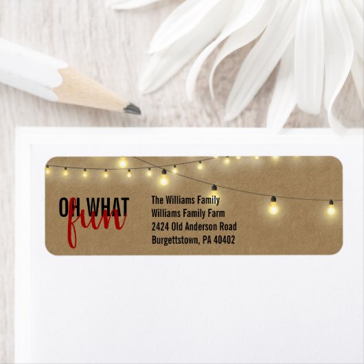 OH WAS FUN Typografie Kraft String Lights (Insitu)