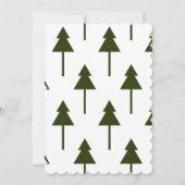 OH WAS FUN Typografie & Weihnachtsbaumen | Feier Einladung (Rückseite)