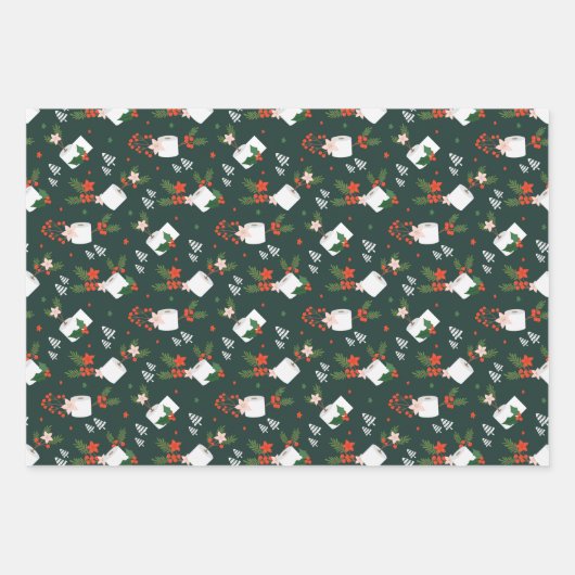 Oh, was für ein Jahr festliche Toilettenpapier Rol Geschenkpapier Set (Vorderseite)