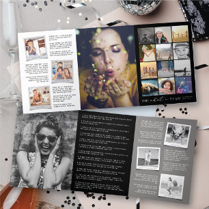 Oh, was für ein Jahr in der Überprüfung Moderne 20 Dreifach Gefaltete Urlaubskarte