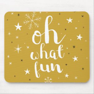 Oh, was für ein lustiges Urlaubsmuster glücklicher Mousepad