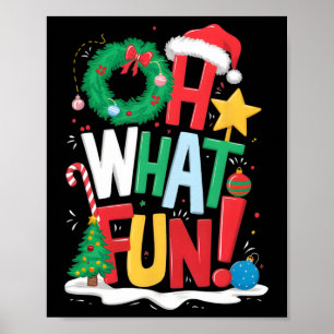 Oh, was für ein lustiges Weihnachten mit Kranz und Poster