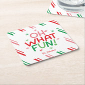 Oh, was für ein lustiges Weihnachten Rechteckiger Pappuntersetzer (angewinkelt)