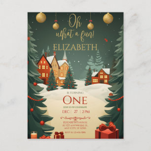 Oh Was Für Ein Spaß 1. Geburtstag Weihnachten  Postkarte