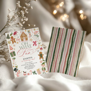 Oh Was Für Ein Spaß! 1. Geburtstag Weihnachtsfestl Einladung
