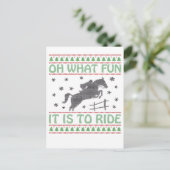 Oh, was für ein Spaß es ist, ein hässliches Weihna Ankündigungspostkarte (Stehend Vorderseite)