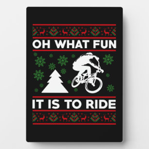 Oh Was Für Ein Spaß Es Ist, Fahrrad Weihnachten Zu Fotoplatte