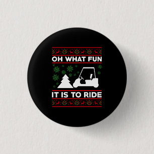 Oh was für ein Spaß es ist, Golf Cart Weihnachten  Button
