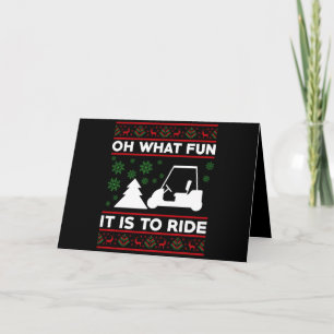 Oh, was für ein Spaß es ist, Golf Cart Weihnachten Karte