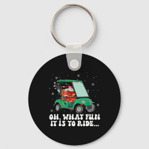 Oh Was Für Ein Spaß Es Ist Golfwagen Golfer Weihna Schlüsselanhänger