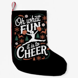 Oh was für ein Spaß es ist, hässliches Cheerleadin Kleiner Weihnachtsstrumpf