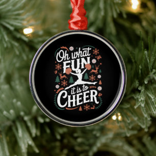 Oh was für ein Spaß es ist, hässliches Cheerleadin Ornament Aus Metall