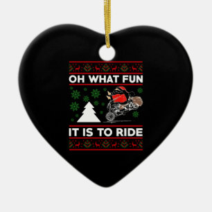 Oh Was Für Ein Spaß Es Ist, Santa Motocross Dirt B Keramik Ornament