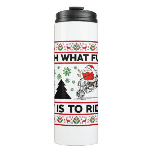 Oh Was Für Ein Spaß Es Ist Santa Motocross Dirt Bi Thermosbecher