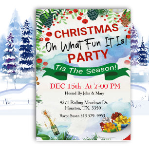 Oh, was für ein Spaß es ist Weihnachten Party Einladung