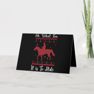 Oh, was für ein Spaß es ist, Weihnachten zu reiten Karte