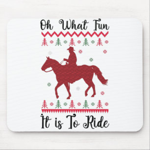 Oh, was für ein Spaß es ist, Weihnachten zu reiten Mousepad