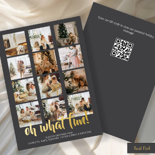 Oh was für ein Spaß Foto Weihnachten Personalisier Folien Feiertagskarte