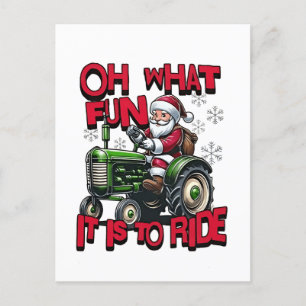 Oh Was Für Ein Spaß Ist Es Zu Weihnachten Farmers  Ankündigungspostkarte