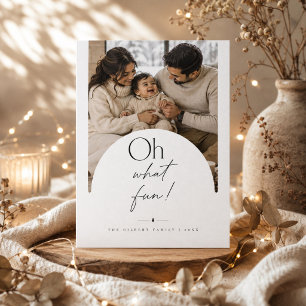 Oh Was Für Ein Spaß Kuppelform Familien-Weihnachts Feiertagskarte