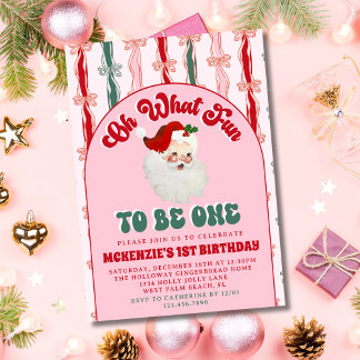 Oh Was Für Ein Spaß Rosa Weihnachtsmann Weihnachte Einladung