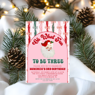 Oh Was Für Ein Spaß Rosa Weihnachtsmann Weihnachte Einladung