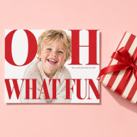 Oh Was Für Ein Spaß Rot Fett Serif Kind Weihnachts