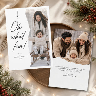 Oh Was Für Ein Spaß Schrift Winter Weihnachten Fot