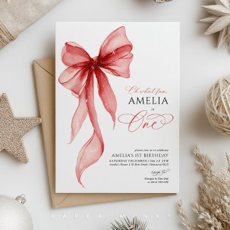 Oh, was für ein Spaß Weihnachten 1. Geburtstagsfei Einladung