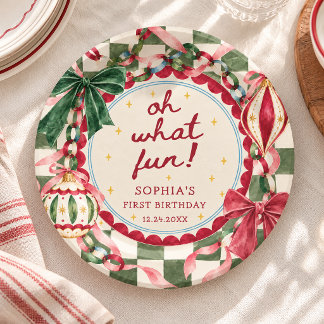 Oh Was Für Ein Spaß Weihnachten Geburtstag Pappteller