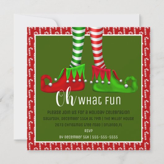 Oh, was für ein Spaß Weihnachten Party Einladung (Vorderseite)