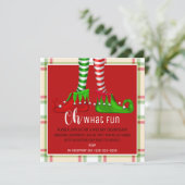 Oh, was für ein Spaß Weihnachten Party Einladung (Stehend Vorderseite)