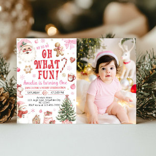 Oh Was Für Ein Spaß Weihnachten Retro Santa Geburt Einladung
