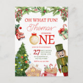 Oh Was Für Ein Spaß Weihnachten Winter Erster Gebu Postkarte (Vorderseite)