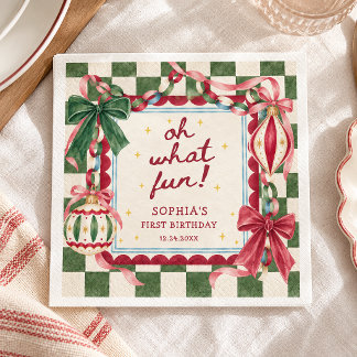 Oh Was Für Ein Spaß Weihnachtsgeburtstag Serviette