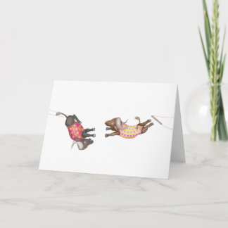 Oh, was für ein Zirkus! Büffel-Trapezartisten Kart Karte