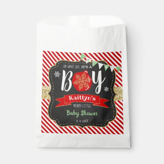 "Oh, was für eine Freude, das ist ein Junge!" Weih Geschenktütchen (Vorderseite)