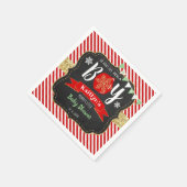 "Oh, was für eine Freude, das ist ein Junge!" Weih Serviette (Ecke)