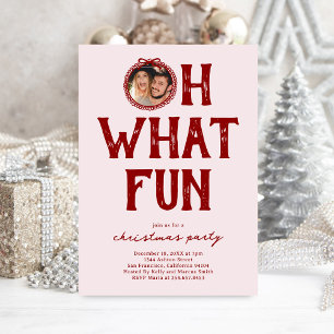 Oh, was für eine lustige Foto-Weihnachtsfeier Einladung