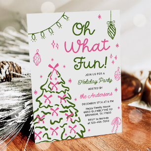 Oh was für eine lustige handgezeichnete Weihnachts Einladung